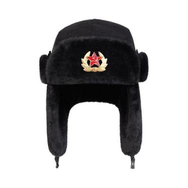 Imagem de Chapéu Unissex De Veludo Cotelê Estilo Lei Feng Com Protetor De Orelha