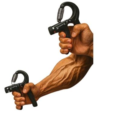 Imagem de Hand Grip Ajustável 5 A 60kg, fortalecedor de Mãos e Antebraço Fitness, Fisioterapia aumente sua Força, Resistência e Pegada, Ideal para Academia, Esporte e Treino em Casa, Premium