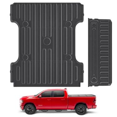 Imagem de AltraVos Tapete de caminhão e tapete de porta traseira para Dodge Ram 1500 e Ram 2500/3500 2002-2026 e Ram 1500 Classic 2019-2024 (6,4 pés/195 cm) Tapete de carga resistente TPE para acessórios Dodge