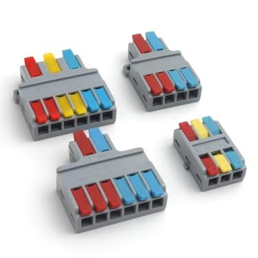 Imagem de 5 peças de conectores de emenda de mola de condutor divisor rápido Cabo de alavanca compacta Empurre no bloco de terminais (NC-639)