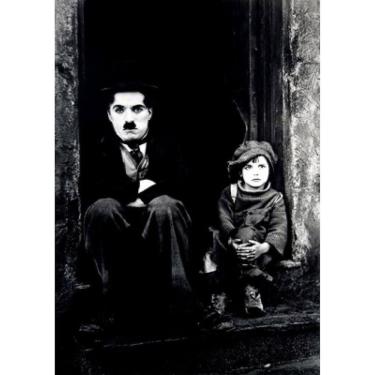 Imagem de Pôster com pintura de parede Charlie Chaplin Anime 30x42cm