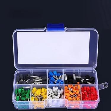Imagem de ROUPWKWO 400 pçs/conjunto 0,5-6 mm2 cabo isolado pino terminal terminal terminal kit fio cobre crimpagem conector