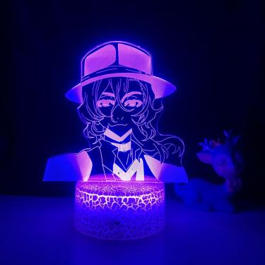 Imagem de Lâmpada de luz noturna Bungos Stray Dogs Anime 3D Illusion
