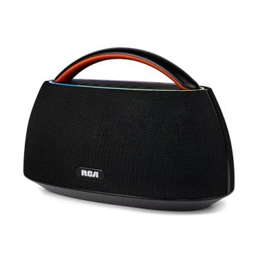 Imagem de Caixa de Som Bluetooth RCA RS-FR316 90W – Alto-Falante com Luzes LED, Ritmo Música,3 Modos de Equalização,Rádio FM/USB/AUX, Bateria 8h, Alça de Transporte – Ideal para Festas e Uso Doméstico