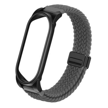 Imagem de Pulseira trançada compatível com gravador de voz AI Plaud NotePin, pulseira respirável e macia para usar com fivela magnética e capa de policarbonato, pulseira leve ajustável, acessórios para gravador