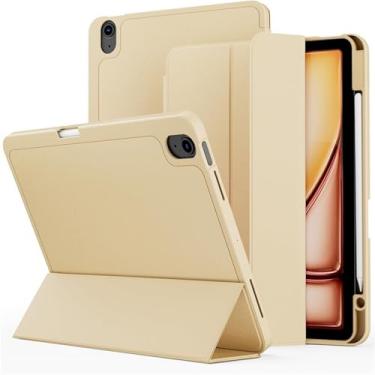 Imagem de FFHDJL Capa protetora para iPad Mini7 Mini6 com compartimento para caneta (champanhe dourado, Mini 6)