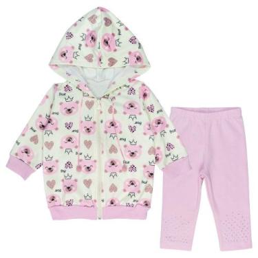 Imagem de Conjunto moletom coroa 2 pçs amarelo para bebê - Loja Era Uma Vez, M