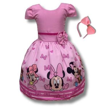 Imagem de Vestido Infantil Temático Ratinha Baby Rosa Festa Aniversário  - Bento