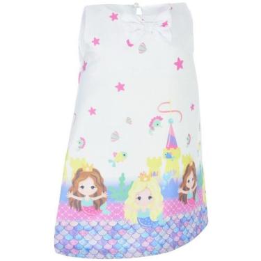 Imagem de Vestido Sereias No Fundo Do Mar - Trapézio Tubinho - Princesas&Amp;Cia