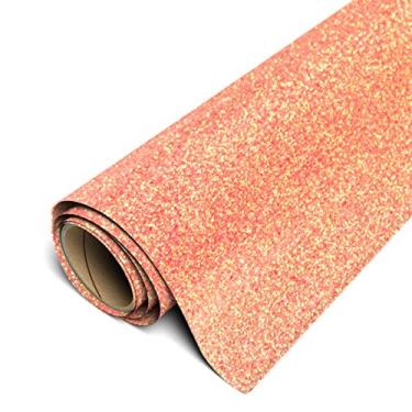 Imagem de Siser Rolo Glitter HTV 39 cm x 1,8 m - Vinil de transferência de calor a ferro (laranja translúcido)