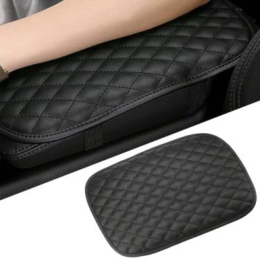 Imagem de Q&Q BASICS Capa universal para console central de carro: atualize seu passeio com nosso elegante protetor de almofada de couro PU para console intermediário. Capa de almofada de apoio de braço durável