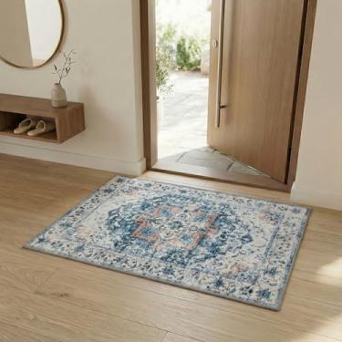 Imagem de Zanipex Tapetes de área de 20 x 25 cm para sala de estar, tapetes laváveis para quarto, 13 x 17 cm, entrada de corredores, cozinha, tapete boho interno, tapete bege para escritório (coral