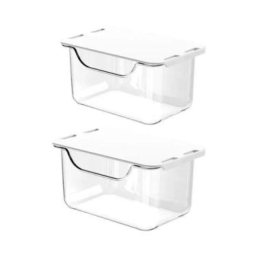 Imagem de Caixa Organizadora Transparente Para Banheiro Com 12 Peças Para Cotone