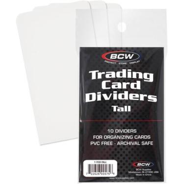 Imagem de Divisórias de cartões colecionáveis BCW Tall 50ct com qualidade arquiv