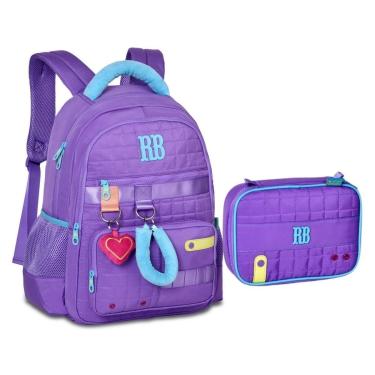 Imagem de Kit Mochila Estojo Original em Matelassê Rebecca Bonbon-Feminino