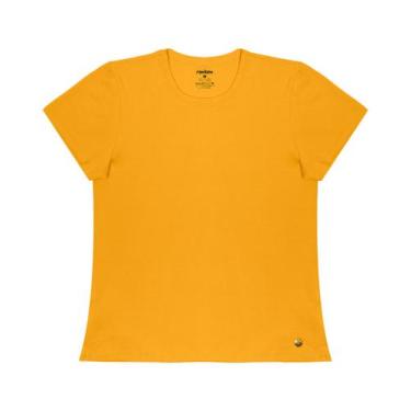 Imagem de Blusa Feminina Cotton Leve Básica Rovitex Amarelo, G, Amarelo