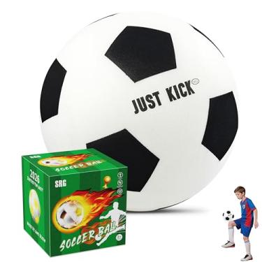 Imagem de SRG Bola de futebol de espuma silenciosa tamanho 7 – Bola de treinamento interno avançada, bola macia e silenciosa para exercícios com os pés e drible, caixa premium sem ruído de presente para prática