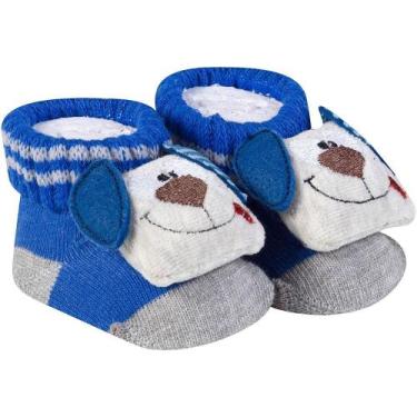 Imagem de Meia Bebê Pantufa Divertida Recém Nascido Menino Algodão Confortável M
