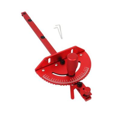 Imagem de Goniômetro De Alumínio Vermelho Com Cabo Para Serra De Mesa E Ferramen