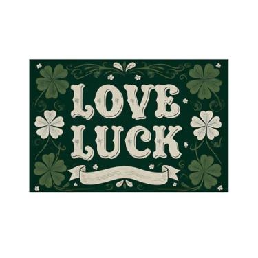 Imagem de Tapete de entrada de 6 x 9 m, trevo trevo, tapete de área interna, lavável, antiderrapante, tapetes para porta da frente para corredor, sala de lama, apartamento