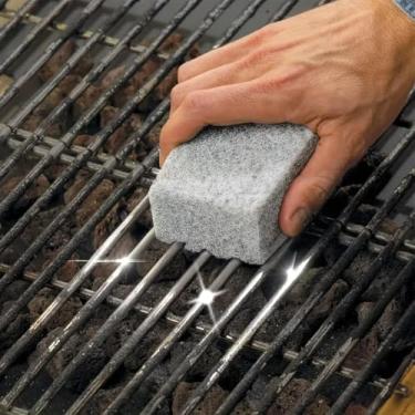 Imagem de Limpador de pedra-pomes durável para remoção de gordura para grelhas de churrasco e placas de forno
