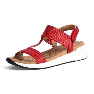 Imagem de JBU by Jambu Claire feminina, Ráfia vermelha, 7.5 Wide