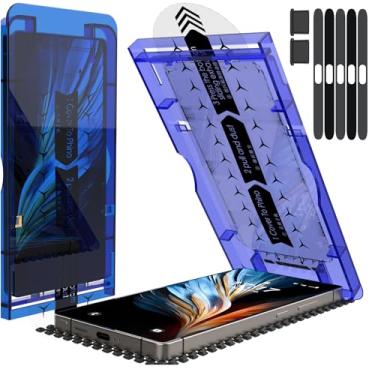 Imagem de BJVVKW Pacote com 3 películas projetadas para Samsung Galaxy S25 Ultra, vidro temperado, à prova de arranhões, sem bolhas, ultrarresistente