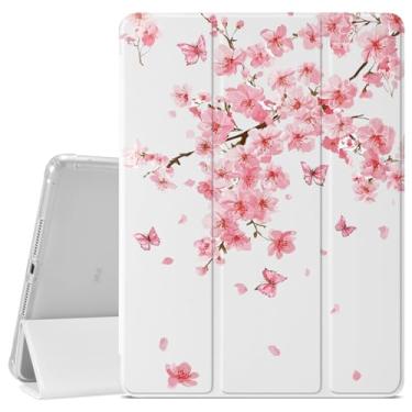 Imagem de VibrantFruitique Capa protetora Pink Cherry Blossoms para iPad Air de 11 polegadas M3 (2025)/M2(2024), iPad Air 5ª (2022)/4ª geração (2020) 10,9 polegadas, porta-lápis, traseira transparente e capa