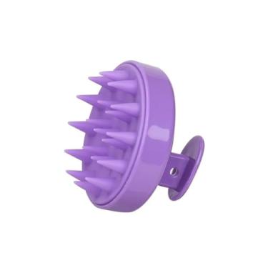 Imagem de Escova de shampoo de silicone limpa o couro cabeludo completamente massagem couro cabeludo escova de espuma fácil escova de cabeça escova de xampu escova de banho pente ferramenta de cuidados (estilo