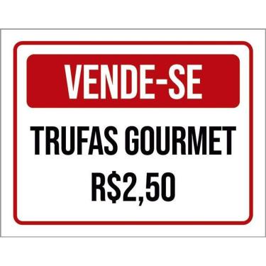 Imagem de Placa Vermelha - Vende-Se Trufas Gourmet 36X46