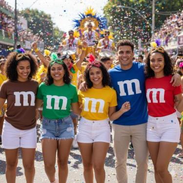 Imagem de Kits Camiseta Carnaval para Fantasia Simples P M G e GG - Trajano Stor