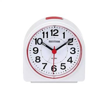 Imagem de Despertador para quarto, pequeno despertador silencioso com luz noturna, operado por bateria, relógio de mesa para quarto e decoração de casa relógio de mesa (vermelho)