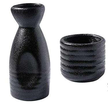 Imagem de Conjunto de copos de saquê japonês, 2 peças, artesanato tradicional, xícaras de vinho, pote de saquê, conjunto de saquê, xícara de chá, A, prático (C)