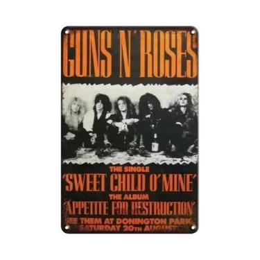 Imagem de Placa De Metal Retro De Banda De Rock, Poster Decorativo Para Bar, Clu
