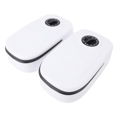Imagem de Generic Alimentador Automático para Animais de Estimação, 2 Refeições, Fundo Antiderrapante, Tigelas Separadas, Alimentação Cronometrada para Cachorro, Gato, Dispensador de Comida, Material Plástico
