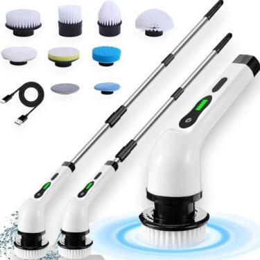 Imagem de Escova de Limpeza Elétrica 9 em 1 Mop 360º Portátil Sem Fio USB - QG D