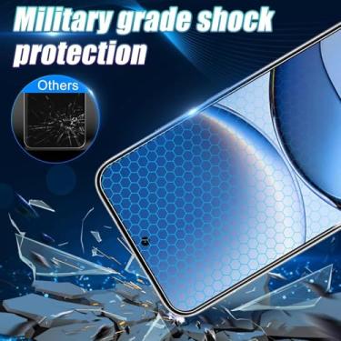 Imagem de Para Poco F7, 2 peças de vidro temperado com destravamento de impressão digital e filme protetor de vidro