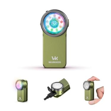 Imagem de Wurkkos Lanterna HD03 recarregável EDC 680 de alto lúmens, pequena fonte de luz tripla, 90 alto CRI, impermeável IPX6, lanterna magnética de bolso para sinal de emergência (verde)