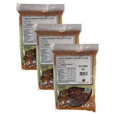 Imagem de Kit 3X: Tomate Desidratado em Flocos Tainá Alimentos 200g