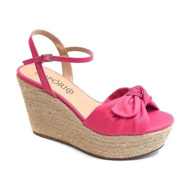 Imagem de Sandália Feminina Anabela Rosa Ciclete Empório Werner