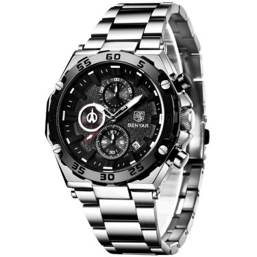 Imagem de Relógio Masculino Analogico Luxo Inox A Prova Dagua