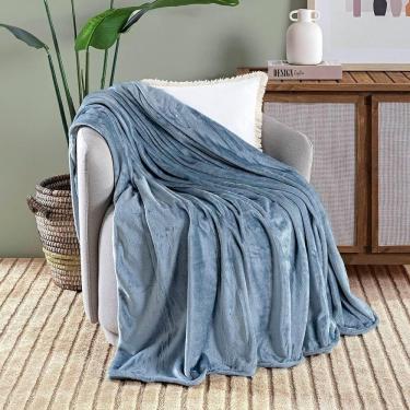 Imagem de Manta Cobertor Queen Siberia Flannel Microfibra - Azure