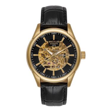 Imagem de Relógio Seculus Masculino Ref: 44304gpsvdc3 Automático Esqueleto Dourado