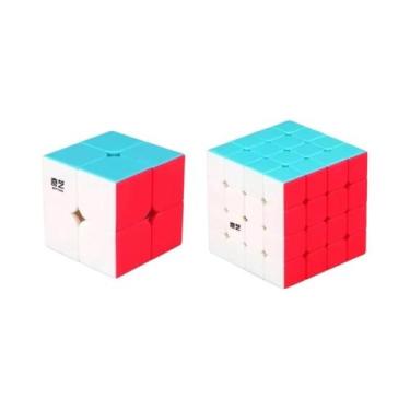 Imagem de Cubo Mágico QiYi Sem Adesivos 2x2 3x3 4x4 5x5 6x6 7x7 8x8 9x9 Brinqued