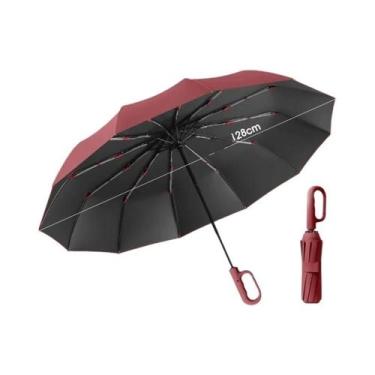 Imagem de Guarda-chuva Automático Extra Grande De 12 Varetas, Resistente Ao Vent