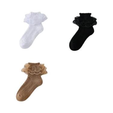 Imagem de Meias De Algodão Com Renda Para Meninas, Tutu, Primavera E Outono, Mei