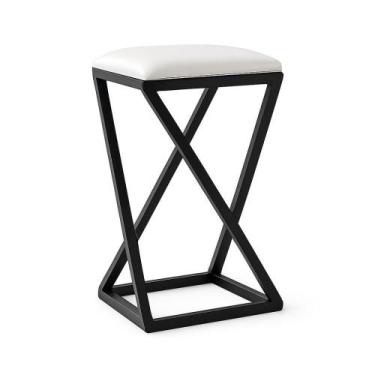 Imagem de Banqueta Z Baixa 50 Cm Banquinho Cozinha Balcão Bar material sintético