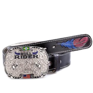 Imagem de Cinto Country Masculino Couro Fivela Western Pro Rodeo - Pampas Countr