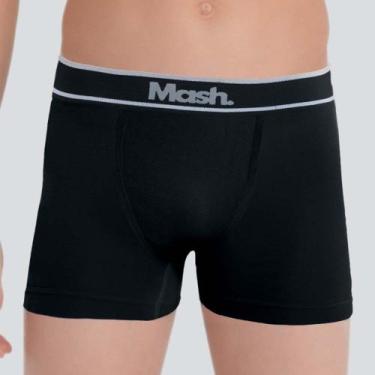 Imagem de Kit 2 cuecas boxer microfibra sem costura infantil g preto unica - MAS