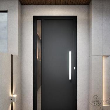 Imagem de Porta de Alumínio de Giro Lambri com Puxador de 60 Cm 215x95cm Lucasa 